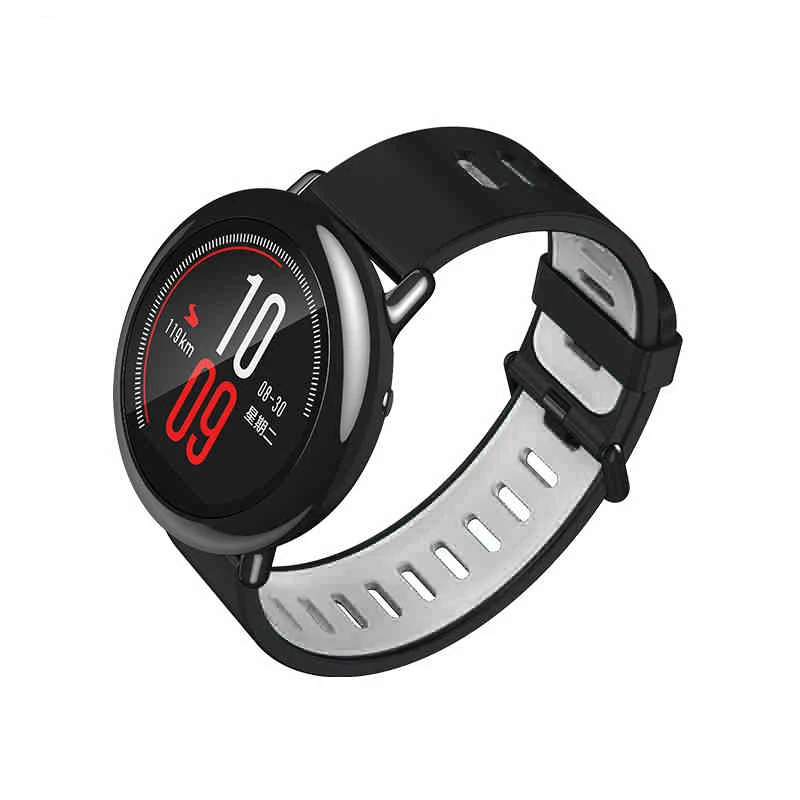 Ремешок силиконовый для смарт часов Xiaomi Huami Amazift Pace Stratos 2 сменный спортивный