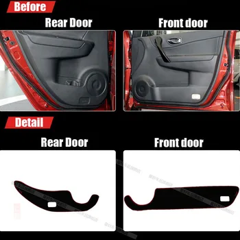 

4pcs Fabric Door Protection Mats Anti-kick Decorative Pads For Renault Koles 2009-2015