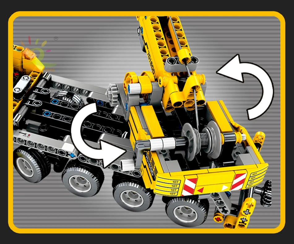 665 шт. техника инженерные подъемный кран строительные блоки Совместимые техника грузовик Строительство Кирпич игрушки для детей