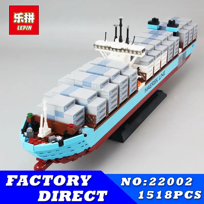 

LEPIN 22002 1518Pcs Genuine Technic Series The Maersk Cargo Container Ship Set Building Blocks Bricks Educational Children Toys