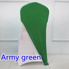 Армейский зеленый цвет лайкра чехлы на стулья универсальные для свадебного украшения спандекс Чехол для стула для вечеринки подходит для всех стульев