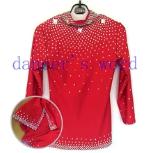 Стиль, мужской костюм для латинских танцев, сексуальный спандекс с длинным рукавом, Мужской Топ для латинских танцев, мужские куртки для латинских танцев A3