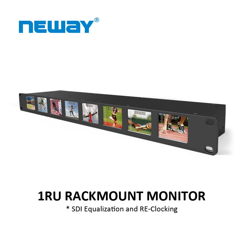 

Neway RM02S 8X2" 8bit 1RU Rack Mount SDI Monitor 3G SDI RS422