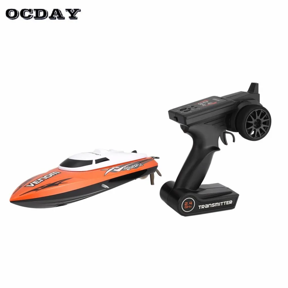 

RC Remote Control Racing Boat UDI001 20km/h 2.4G Brushed High Speed Speedboat Ship with Water Cooling System Self-righting ht