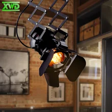 Vintage Iron Camera Shape Bra Ceiling Lamp E27 Lamp Holder 110-240V Coffee House/Shop/Mall/Foyer/Bookstore/Culb Indoor Lighting