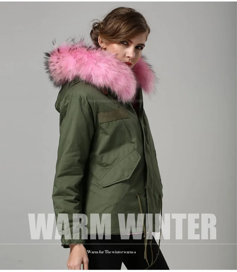Best 2015 Real Raccoon fur parke jacket mens womens pink faux fur lined coat fashion show outwear c0153 15 Best 2015 Real Raccoon fur parke jacket mens womens pink faux fur lined coat fashion show outwear c0153 15