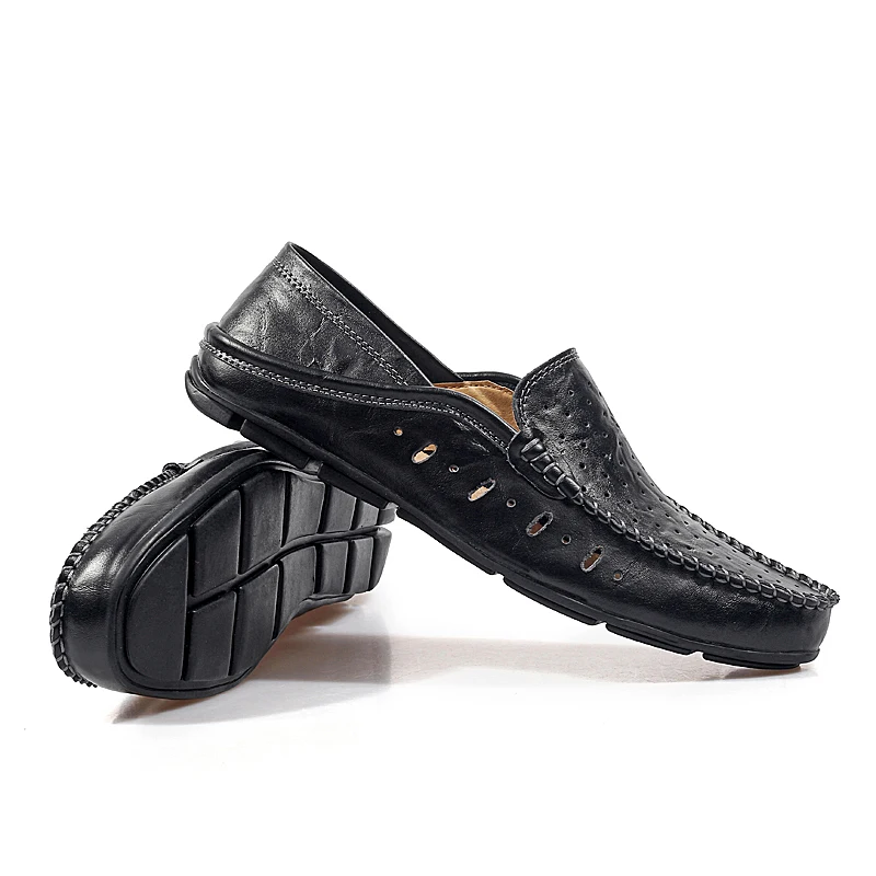 Pé marrom Slip Da Lazer azul Alta Condução Verão Separação Homens De Zdrd on Qualidade Dos Vaca Chegada Novos Respirável Dedo Preto Do Redondo Sapatas Sapatos Flats PqSUa4nw