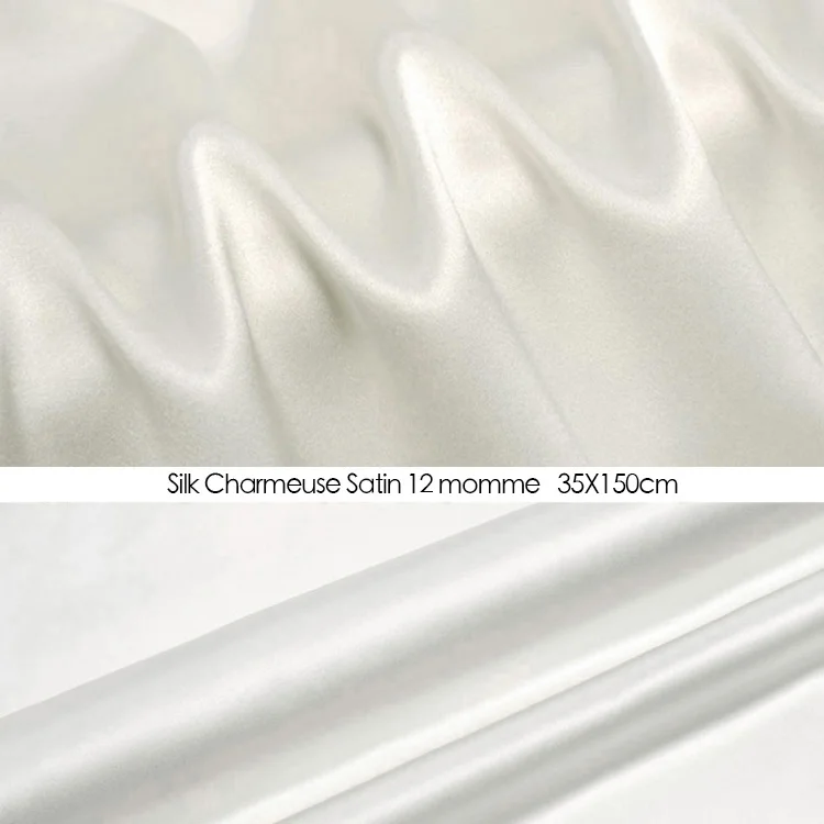 CISULI, чистый белый платок для рисования, сделай сам, шелковая ткань, чистый натуральный шелк, ручная роспись, ткань, шарф с подолом, 10 шт./партия - Цвет: Silk Satin 35X150