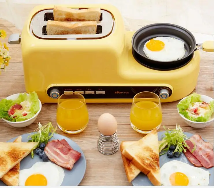 Антипригарный запеченный Электрический многофункциональный автоматический тостер для завтрака машина для хлеба тостер жареное яйцо на пару яйцо