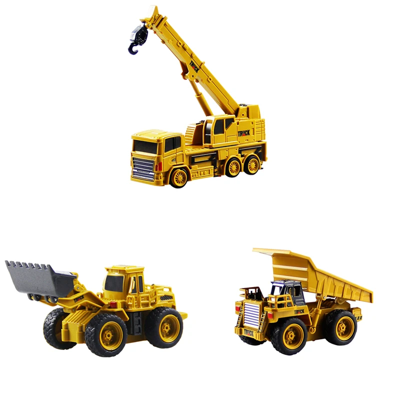 

High Speed Mini Size RC Truck Excavator Remote Control Tractor Model 4CH Bulldozer Crane Truck Toys for Kids HOT!