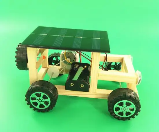 Студенты DIY Технология небольшое производство солнечный автомобиль игрушки солнечный вездеход модель творческих изобретений DIY модели