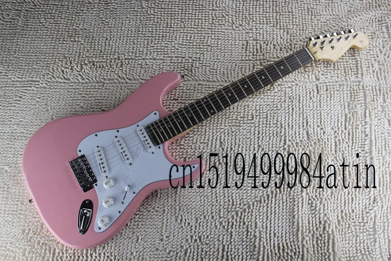 

Free Shipping Top Quality F Stratocaster Custom Pink Body Rosewood Fretboard Electric Guitar In Stock Wholesale @16