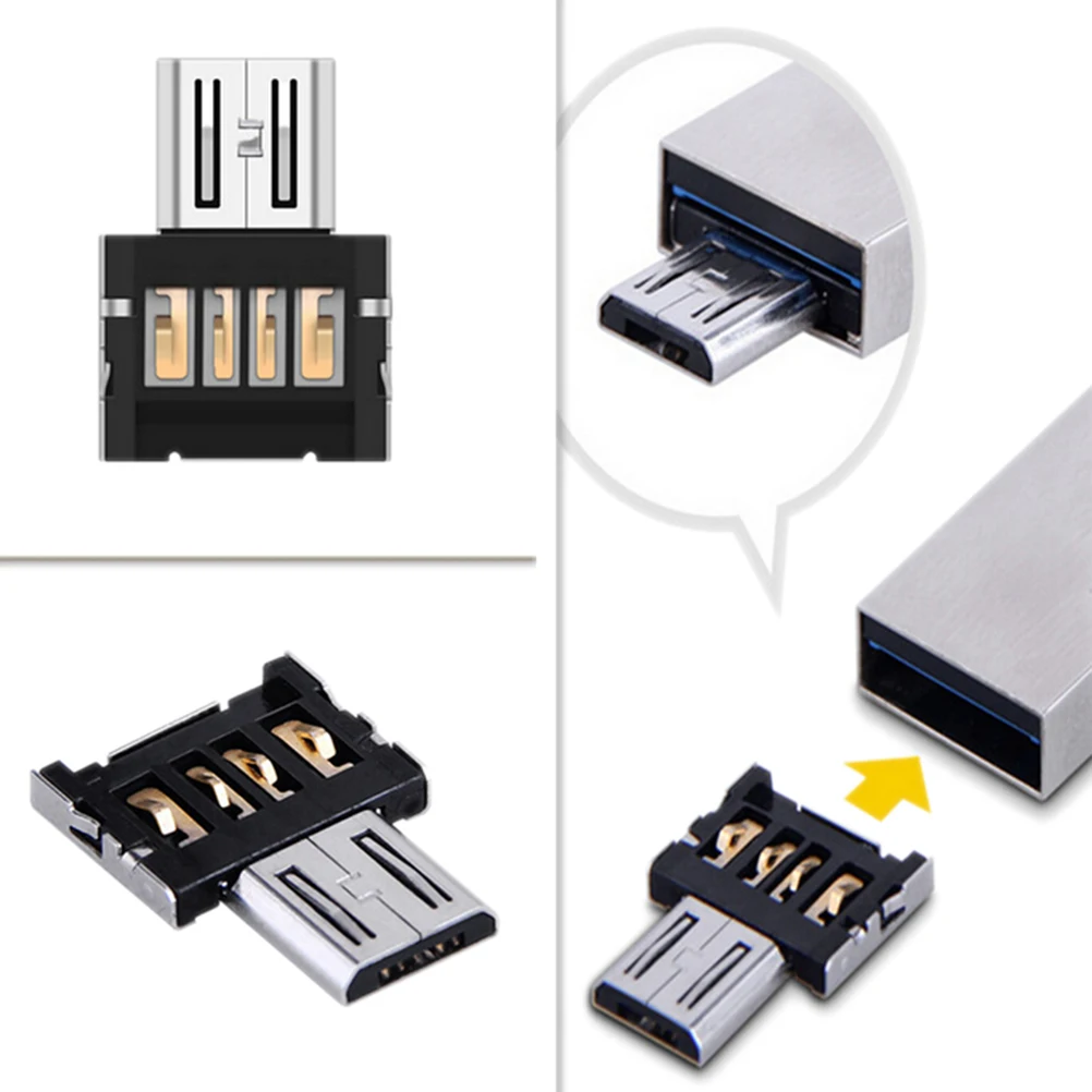 

2pcs OTG Adapter USB to Micro USB Converter USB Flash Drive Cable Connector For Android Smartphone Tablet PCt
