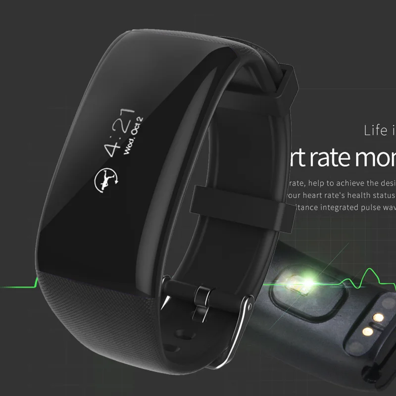 

2018 Heart Rate Monitor Smart Wristband Bracelet Sports Bluetooth Fitness Pedometer Wrist Band Smart Watch Intelligent Men Clock
