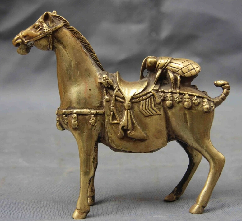 

Chinese Copper Bronze Animal Wealth Sucessful Running Steed Horse cicada Statue