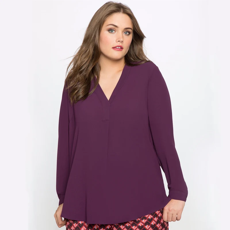 En Ligne 2018 D été Tops Femmes Blouses À Manches Longues Noir Chemisier En Mousseline Plus Size Femmes Chemise 6XL Grande Taille Dames Chemises de Travail 5XL Blusas