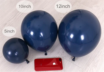 

150pcs Navy Blue Party Balloons Mix 5" 10" 12" for Boy Baby Shower Christening Birthday Father's Day Gender Reveal Grand Event
