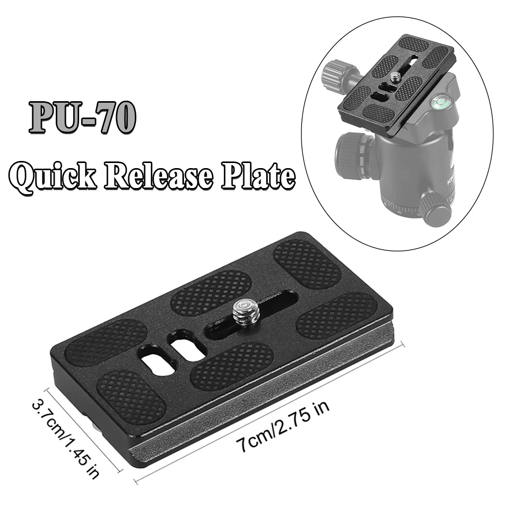 Universal Quick Release Plate 1//4 Screw,Easy to Use PU70
