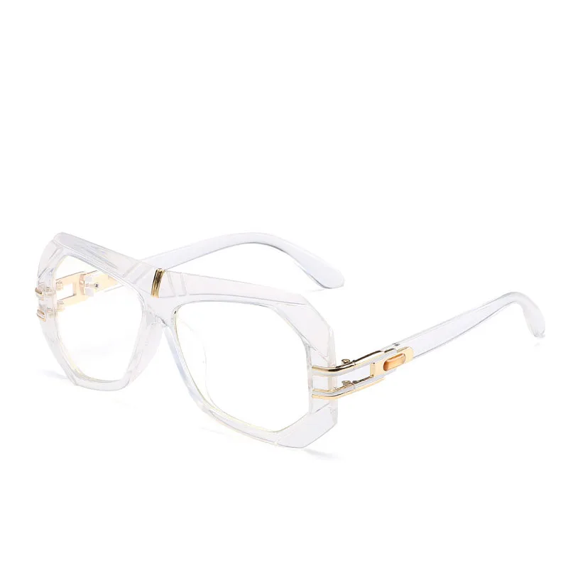 Унисекс Брендовые дизайнерские классические квадратные очки, оправа с плоским верхом, очки авиаторы, металлические большие обрезки и прозрачные линзы, поддельные очки