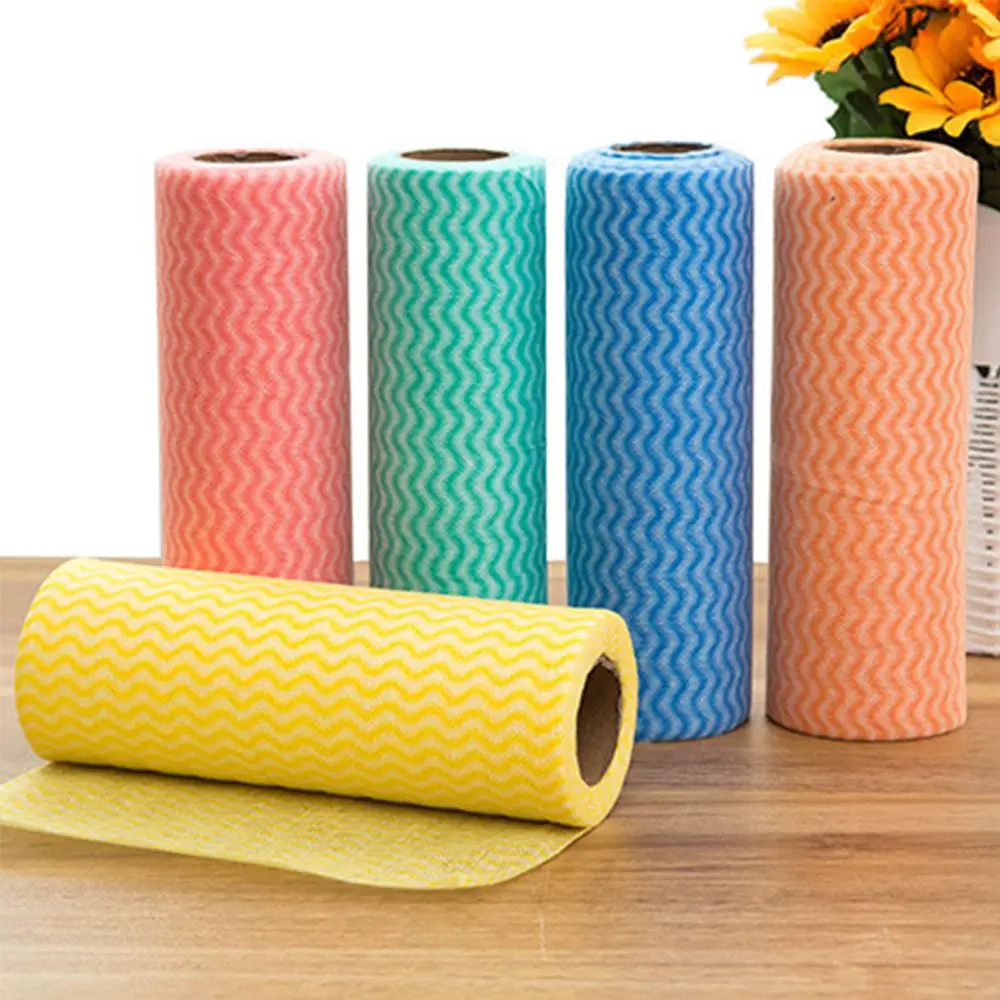 

Disposable Non-woven Fabric Kitchen Cleaning Cloth Dish Bowl Towel Home Essential Five Color Available Kitchen Towel