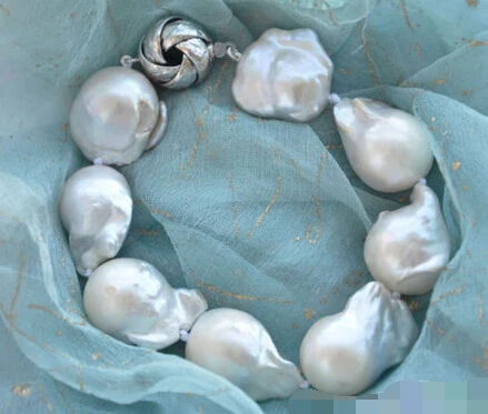 

FREE SHIPPING>>>@@ > 01217 3row green baroque freshwater pearl faceted crystal bracelet
