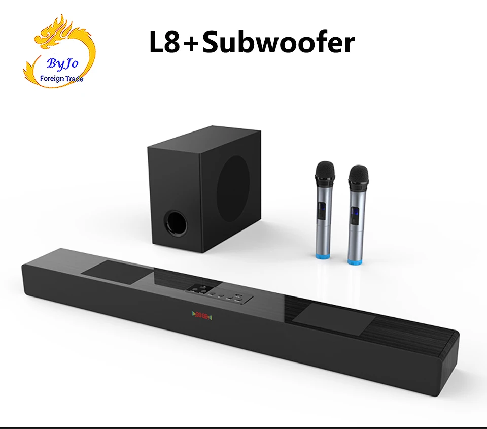 Amoi L8 Bluetooth Саундбар настенный из чистого дерева ТВ динамик сабвуфер 3D объемный звук домашний кинотеатр 12 динамиков