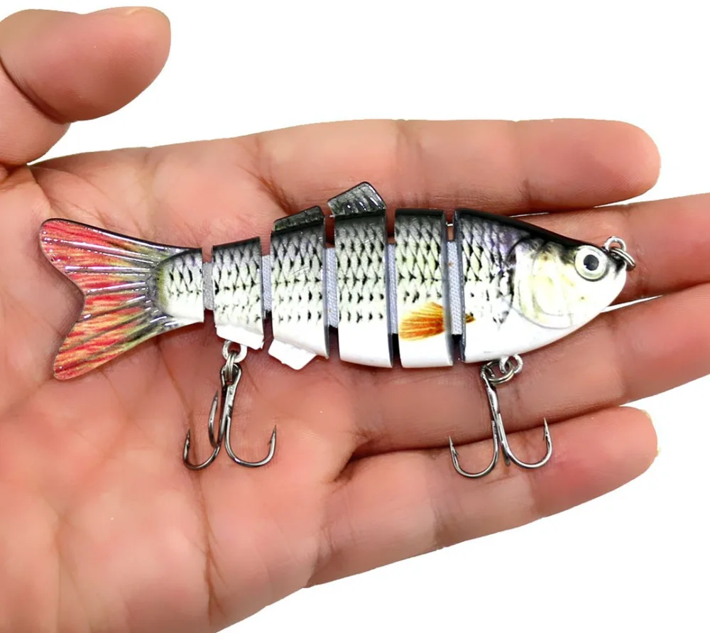 High Quality Big Size Fish Bait 6 Section Jointed Lure 10cm 18g Fake