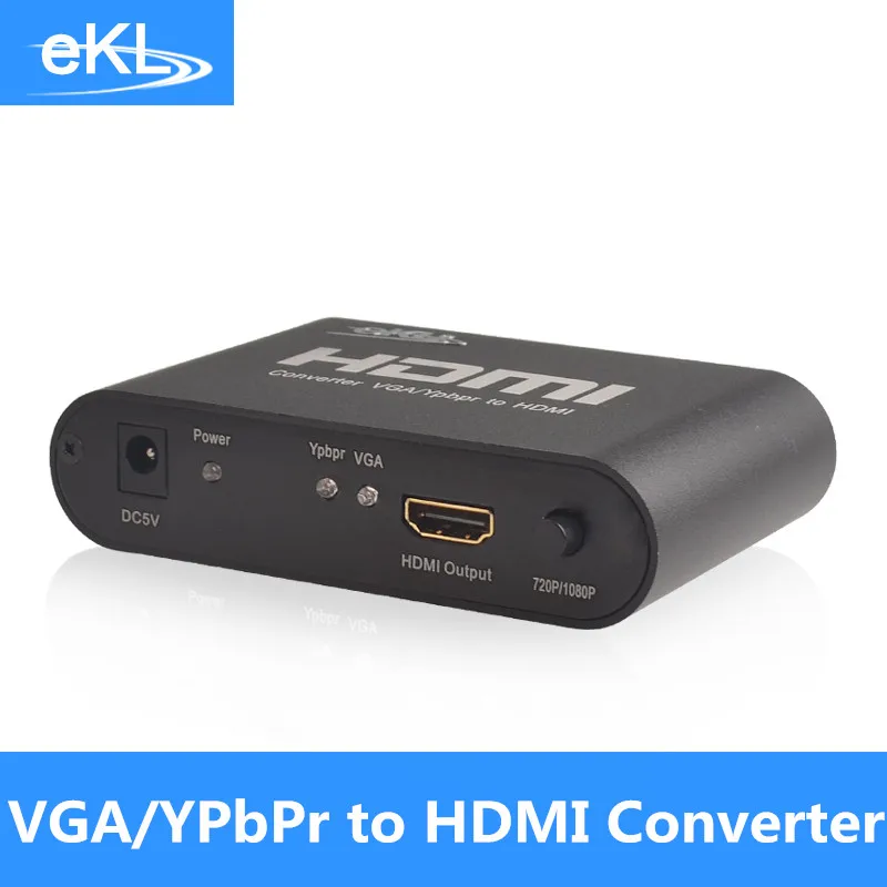 EKL High quality VGA/YPbPr to HDMI Converter VGA or YPbPr converter hdmi support 1080p |