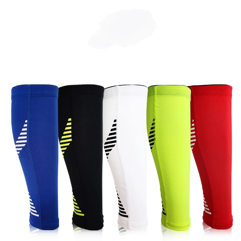 1 Pair Cycling Running Leg Compression Sleeves Calf Non-slip Breathable Yoga Tennis Football Shin Guards Sports Safety