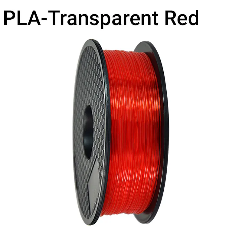 TOPZEAL высокое качество PLA 3d принтер нити белого цвета 1,75 мм 1 кг катушка для 3D печати материалов - Цвет: Transparent Red