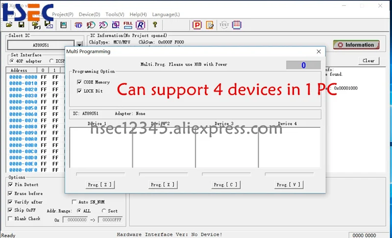 XGECU V9.00 TL866II плюс NAND TSOP48 адаптер EEPROM PIC AVR minipro TL866 TL866A TL866CS USB Универсальный программатор