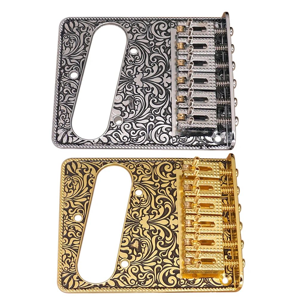 Roller Saddle Bridge with Single Coil Pickup Hole for Tele TL Guitar Parts