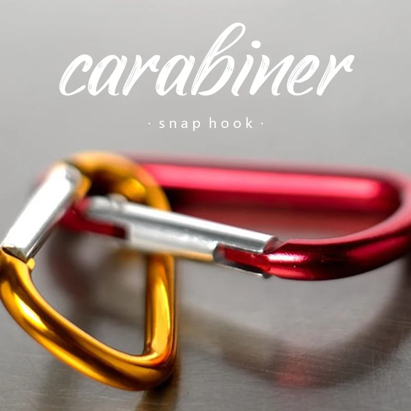 

1Pc Carabiner Spring Snap Hook Spring Link Hook Clip Hook D-ring Snap Hook Aluminum Backpack Hanging Keychain Not for Climbing