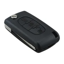 Car Key Refit Cover Case 3 Buttons Key Case Shell For Citroen C2 C3 C4 C5 C6 C8 CE0523 Flip Uncut Blade VA2 Car Accessory Black