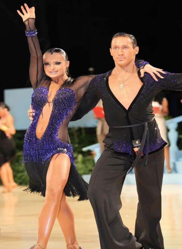 

Costume vestito Sexy Salsa latino dancewear latino sala da ballo di danza in costume cha-cha pink latin dance dress