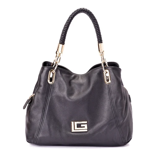 Guy Laroche Black Soft Leather Women S Portable Handbag Guy Laroche Black Soft Leather Women S Portable Handbag