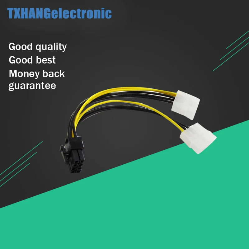 16 см 8 Pin PCI Express Male To Dual LP4 4Pin Molex IDE PCI-E Графический кабель питания для видеокарты |