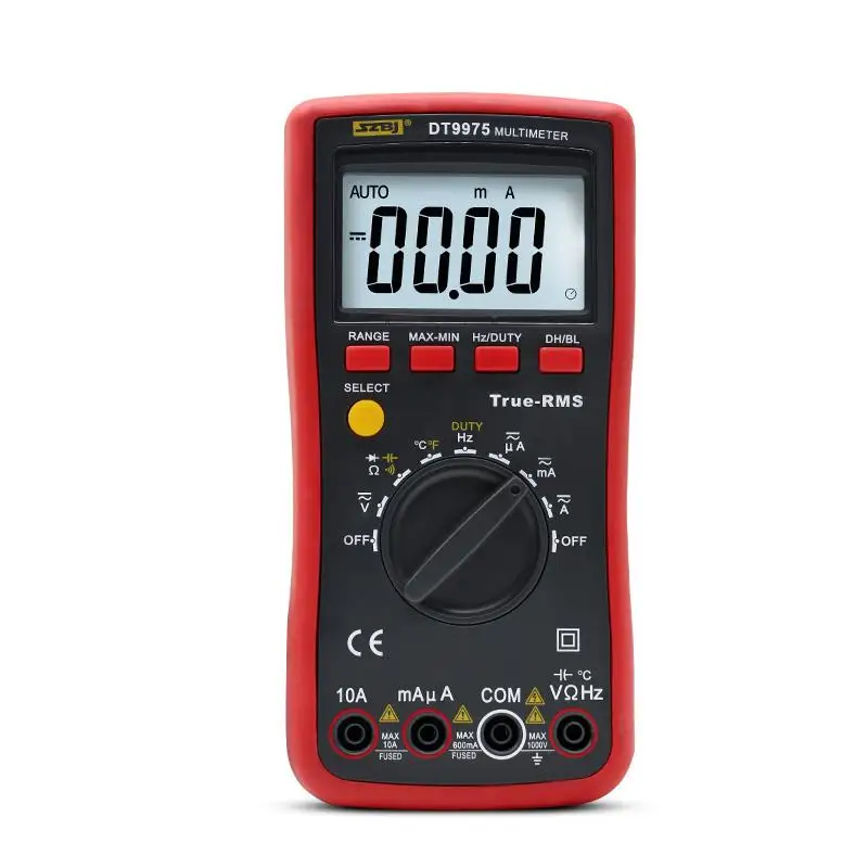 

SZBJ DT9975 digital multimeter full-automatic range micro current anti burning household intelligent measuring large capacitance