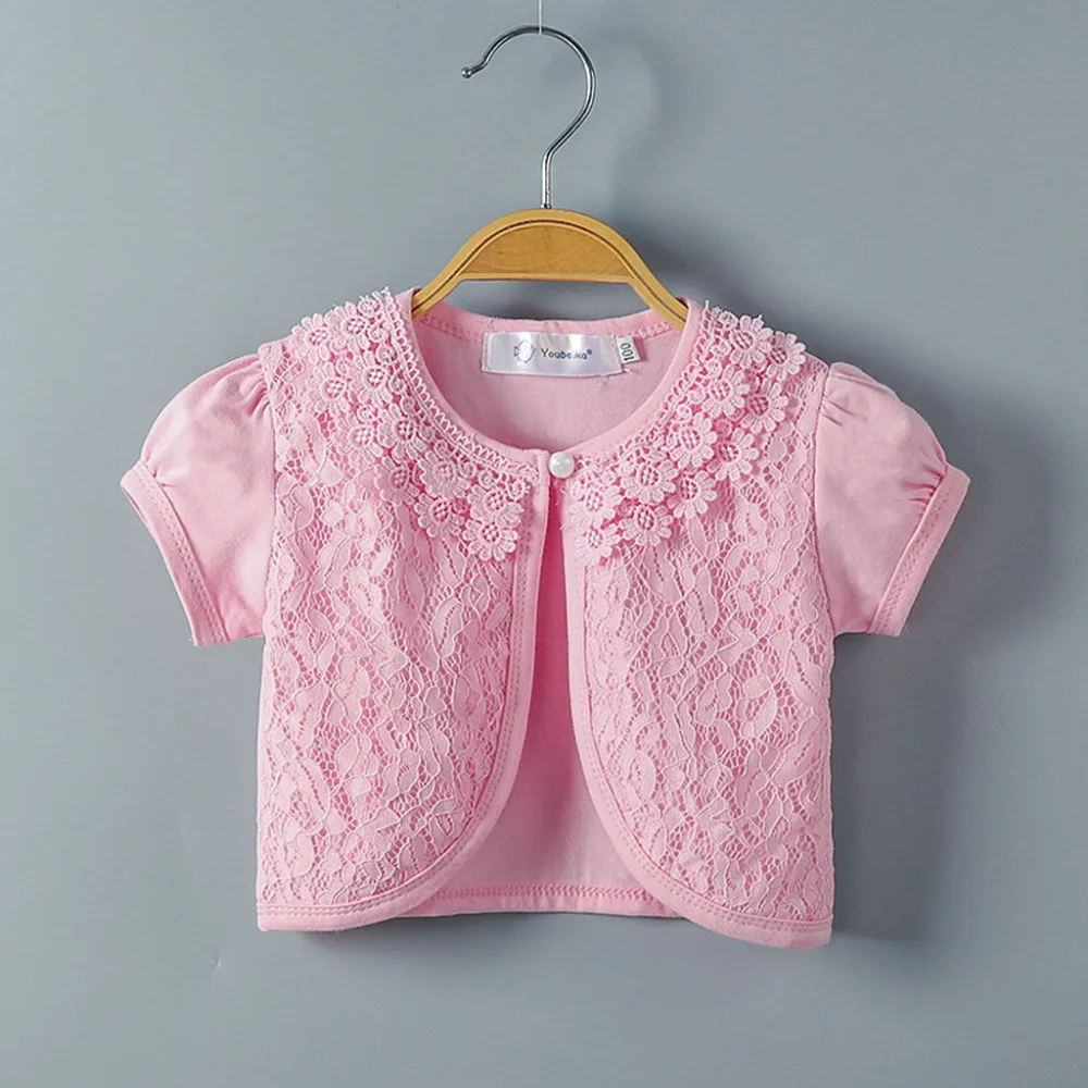 

MUQGEW Girls Tops Toddler Kids Baby Little Girls Lace Princess Bolero Cardigan Shrug Tops Clothes tiny cottons 2019