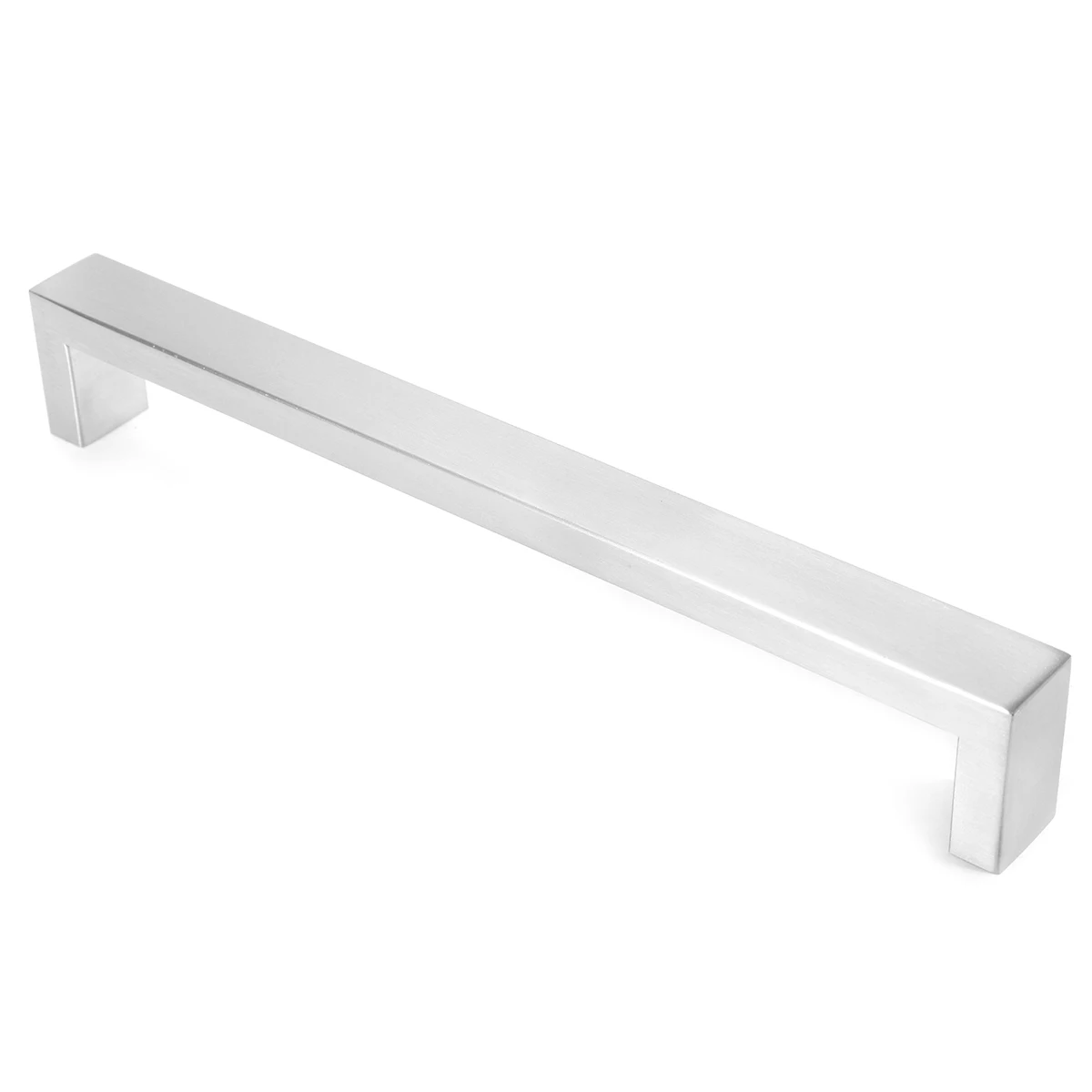 1Pcs 3Inch-15Inch Silver Kitchen Cabinet Handles Door Knobs Stainless Steel Square Closet Drawer Cupboard Pulls Bathroom Cabinet