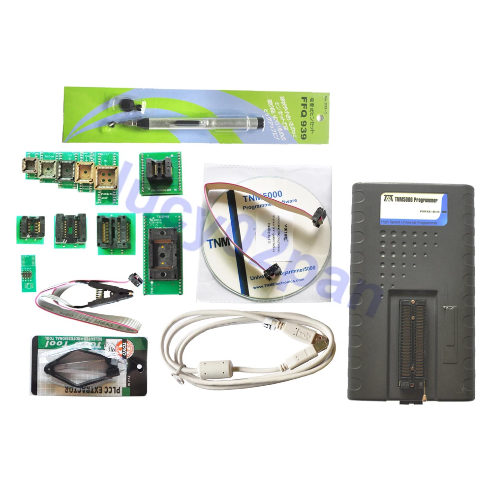 

TNM5000 ISP EPROM Programmer+11pcs adapters includes TSOP48+test clip,Support MCU/EEPROM/CPLD/EEPROM/Flash Memory/Nand Flash