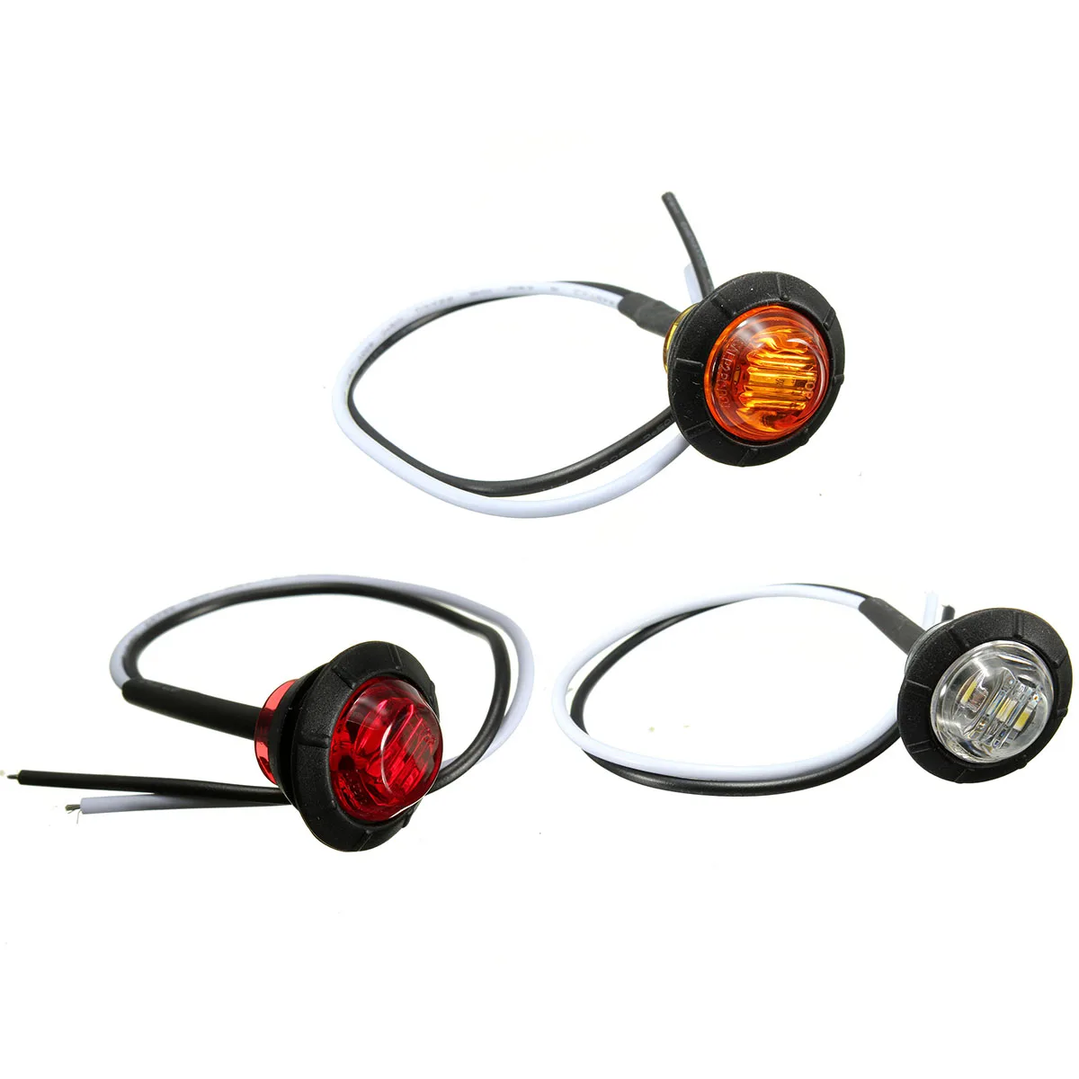 12 24v Amber LED Side Front Rear Marker Light Truck Trailer Van Caravan Lorry