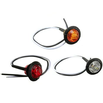 

12V/24V Amber/White/Red LED Side Marker Light Indicator Lamp Truck Trailer Caravan Lorry
