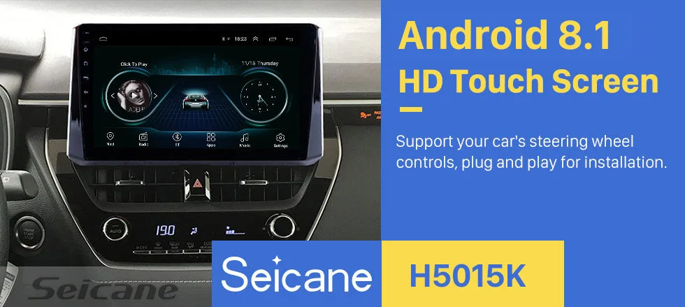 Top Seicane Android 8.1 10.1 Inch 2din Car Radio For 2019 Toyota Corolla GPS Head Unit Multimedia Player Support Rearview Camera 0