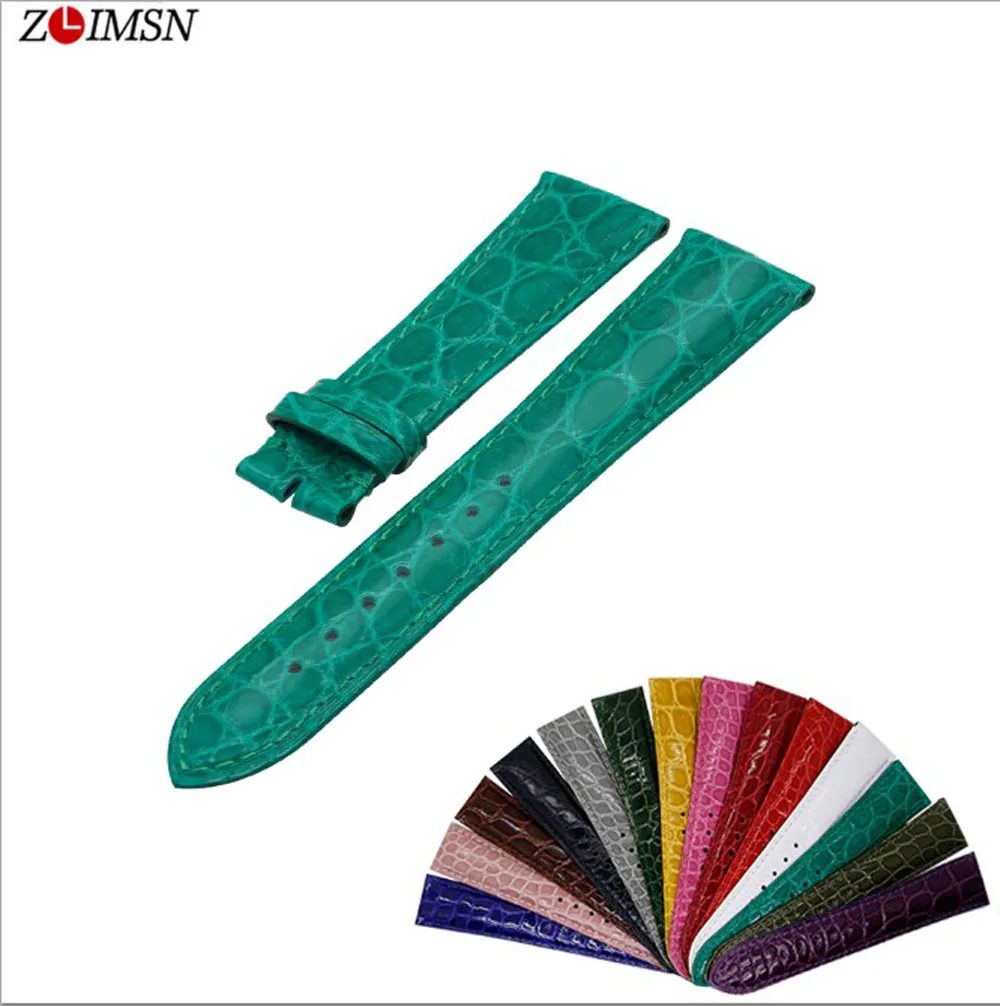 Buy ZLIMSN Crocodile leather watch band 18mm 20mm 22mm