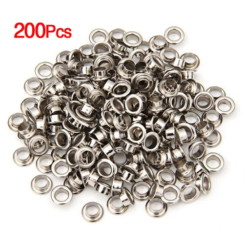 

Practical 200 metal round hole / hole / rivet silver color 8 mm 0.32 "new DIY For Jeans Leather