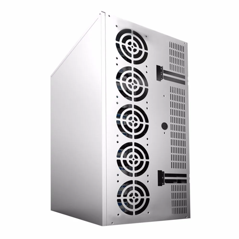 Crypto Coin Open Air Mining Frame Rig Graphics Case ATX Fit 12 GPU Ethereum ETH ETC ZEC XMR Magnalium Alloy 12cm Fans Crypto Coin Open Air Mining Frame Rig Graphics Case ATX Fit 12 GPU Ethereum ETH ETC ZEC XMR Magnalium Alloy 12cm Fans