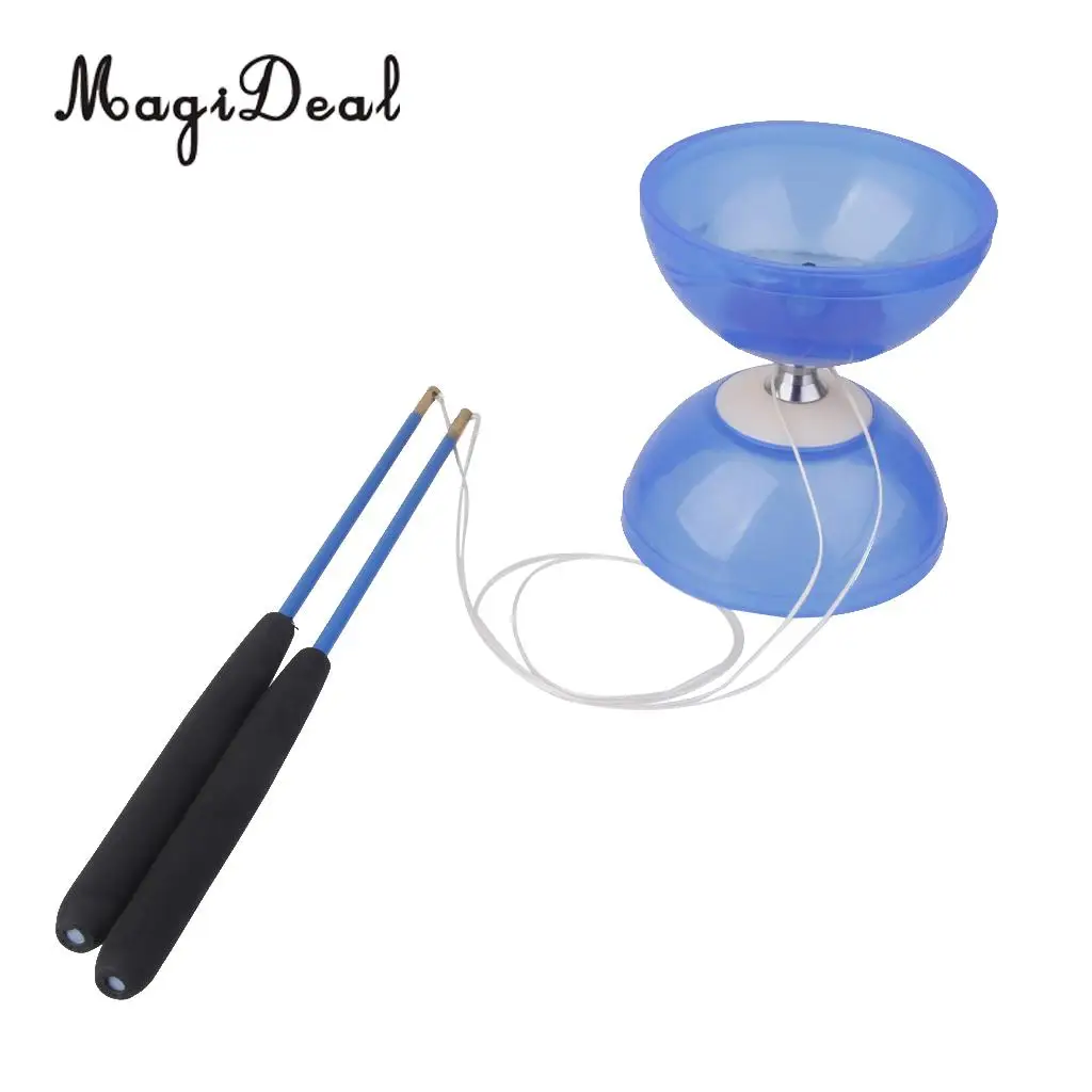 MagiDeal Rubber 5-Bearing Diabolo With Handsticks & String Juggling Toy for Professionals Beginners Children Adult Classic Toy