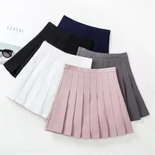 Детские плиссированные юбки для девочек г. Новинка, однотонные юбки для маленьких девочек Детская летняя одежда белый, серый, черный, розовый, От 3 до 13 лет, AA2777