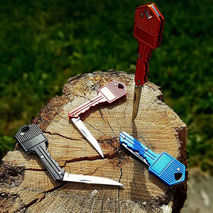 

Mini Key Knife Letter Camp Outdoor Keyring Ring Keychain Fold Open Opener Pocket Package Survive gadget Multi Tool Blade Box kit